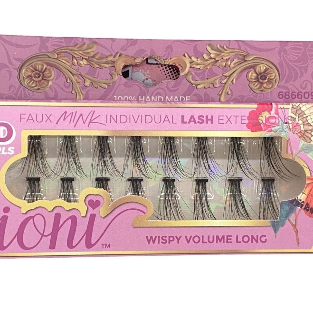 ioni faux mink individual lash extensions 3D Curls wispy volume long